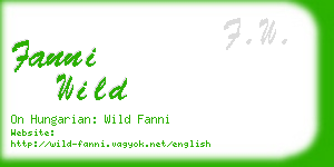 fanni wild business card